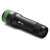 GP C32 LED flashlight, black and green, side view