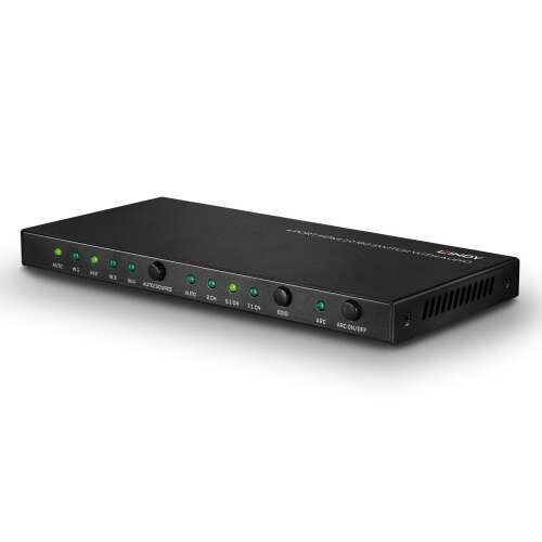 LINDY 4-port HDMI 2.0 switch, 4K Ultra HD resolution, HDR support, professional home theater experience