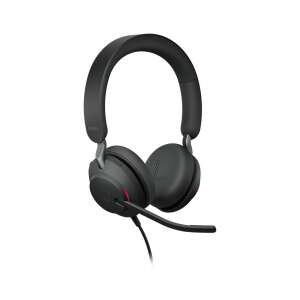 Jabra Evolve2 40 UC USB-A Stereo Headset in black, angled view - Jabra Headphone