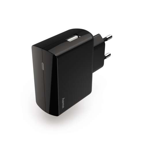 Hama încărcător de perete USB de 12W, negru