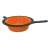 Fiskars Functional Form silicone strainer, orange and black, 3/4 view