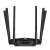 Router wireless dual band Mercusys MR50G AC1900, negru, vedere din spate, cu porturi
