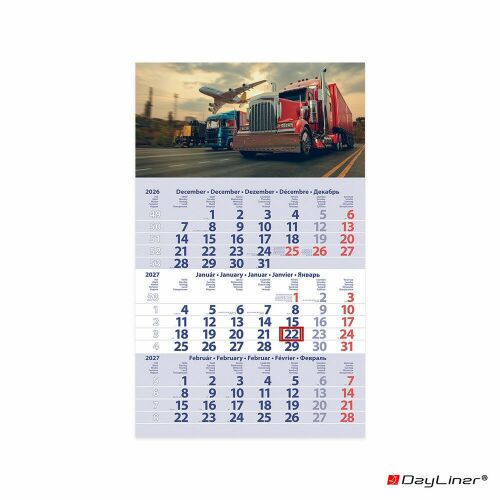 Speditőr naptár1 tömb 3 hónap Primus Club 300 x 480 mm Logisztika Dayliner 2024. 178167987 - Dayliner