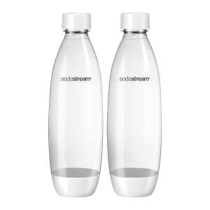SodaStream Fuse 1L white carbonating bottles, 2 pack - Soda Machine Accessory