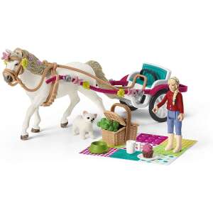 Set de joacă Schleich Horse Club cu trăsură, ponei Connemara, fată și câine - Figurine