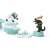 Schleich Eldrador Creatures Ice Sabertooth Tiger and Jungle Crocodile figures on the Ice Fortress playset