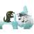 Schleich Eldrador Creatures Ice Sabertooth Tiger and Jungle Crocodile figures on the Ice Fortress playset