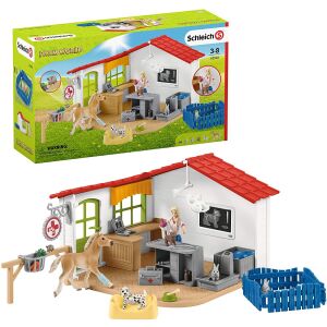 Schleich Farm World Veterinary Clinic Playset with Animals and Accessories - Schleich