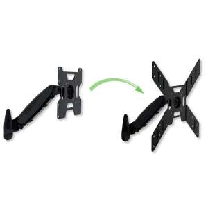Techly 022694 uniwersalny adapter VESA do uchwytu ściennego TV lub monitora, czarny, pokazuje jak używać adaptera - Podstawa pod telewizor i uchwyt ścienny