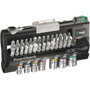 Wera Tool-Check Automotive 1 Bit-Satz, 38-teilig, mit Ratsche, Bits und Stecknüssen - Bit Set