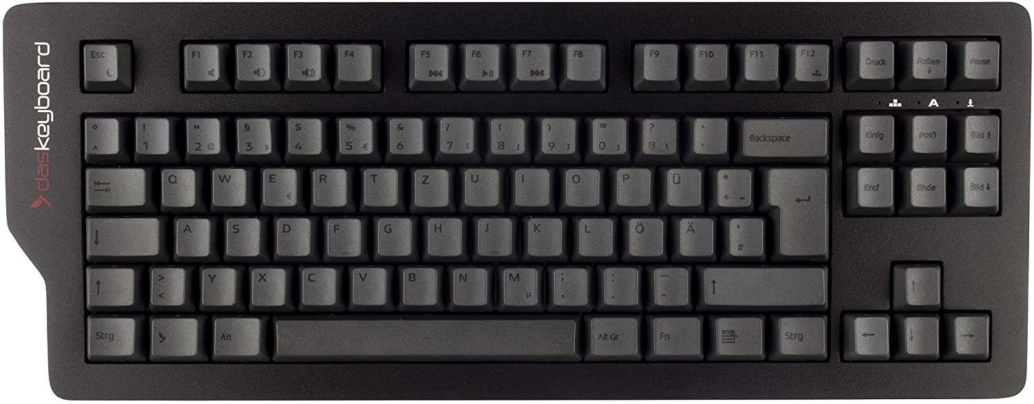 Das keyboard 4c tkl usb mechanikus billentyűzet de - fekete/szürke