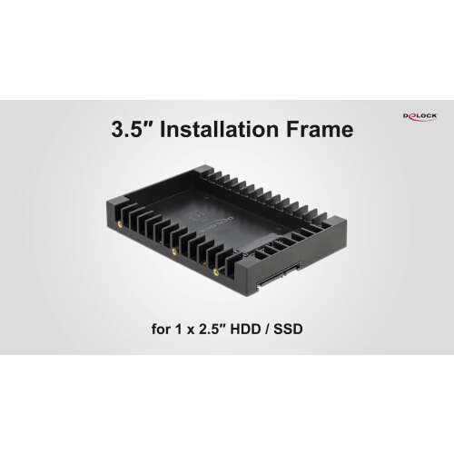 Delock 3.5 hüvelykes telepítőkeret 2.5 hüvelykes HDD vagy SSD-hez - Adattároló