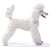 Schleich Poodle Figurine, white, hand-painted, realistic, collectible toy, side view