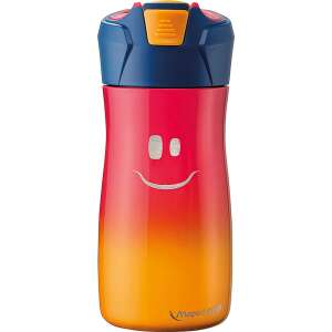 Maped Picnik Concept Kids 430 ml stainless steel water bottle with smiley face design, pink - Food & beverage carrier