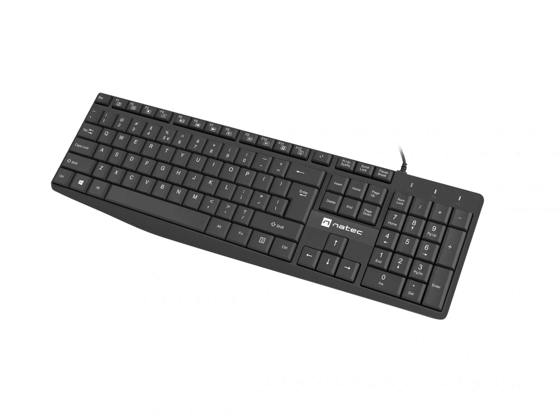 Tastatură Natec Nautilus USB Slim Negru - Engleză (US)