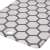 RESTO Sham 95402 cutting board, honeycomb pattern, grey and white, close-up