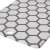 RESTO Sham 95402 cutting board, honeycomb pattern, grey and white, close-up