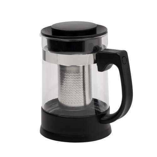 Resto Keid 90512 0,95L glass teapot with stainless steel infuser and black lid