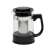Resto Keid 90512 0,95L glass teapot with stainless steel infuser and black lid