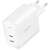 LogiLink PA0282 40W GaN ładowarka USB-C do gniazdka ściennego z dwoma portami, biała