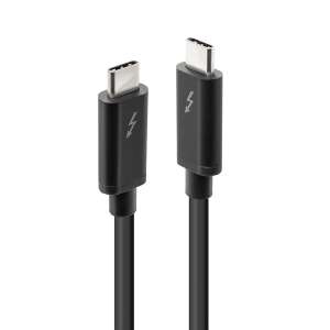 Lindy Thunderbolt 3 USB-C - USB-C kábel, 1 méter, fekete - USB kábel