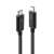 Lindy Thunderbolt 3 USB-C to USB-C cable, 1 meter, black