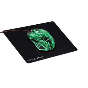 Trust GXT783X Izza Gaming Mouse with Pad, green lightning effect - Mouse Pad