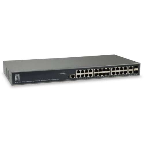 LevelOne GEP-2682 Gigabit PoE Switch elülső nézet