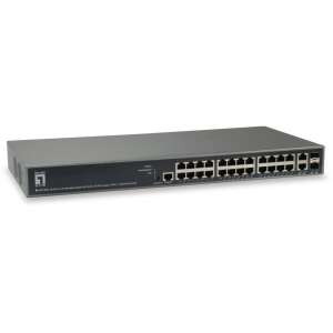 LevelOne GEP-2682 Gigabit PoE Switch predný pohľad - Prepínače