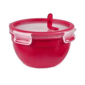 Emsa Clip & Micro 1,1L Mikrózható műanyag ételtároló, piros - Ételtárolás