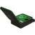 Venom VS4831 Xbox Series X carrying case, black with green accents, open showing compartments for console, controllers, headset, and games