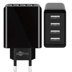 Goobay 4-портов USB зарядно за стена, черно, 30W - Goobay
