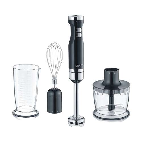Graef HB502 Hand Blender Set with Whisk, Chopper, and Measuring Cup