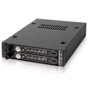 Icy Dock ToughArmor EX MB492SKL-B 2x2.5" - 3.5" HDD отделение за устройство, наклонена гледка - Технически статии и електроника