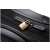 Kensington Contour 2.0 15.6 inch laptop briefcase, black, close-up of the lock on the laptop compartment