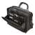Kensington Contour 2.0 15.6 inch laptop briefcase, black, open, showing the interior compartments and pockets
