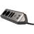 Brennenstuhl Estilo 4 socket power strip with 2 USB ports, silver, angled view