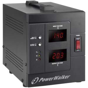 PowerWalker AVR 1500 SIV Automata Feszültség Szabályozó, elülső szögletes nézet - Power Walker