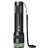 GP CR41 rechargeable flashlight, black and green, with lanyard