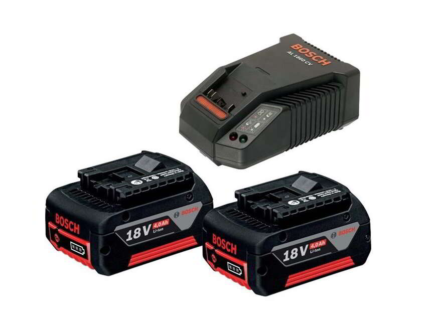 Bosch 2xGBA 18V Akkumulátor 4,0Ah + GAL 18V-40 Professional Töltő