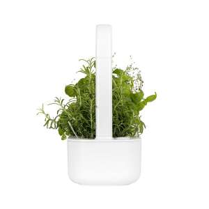 Click and Grow Smart Garden 9 biela vnútorná záhrada s rastúcimi bylinkami, bazalkou, rozmarínom - Kvetináče