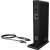 RaidSonic ICY BOX IB-DK2251AC universal docking station, black, side view, vertical, showing ports and cables