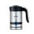 Severin SM 3584 milk frother, stainless steel, black and silver, with handle and lid