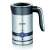 Severin SM 3584 milk frother, stainless steel, black and silver, with handle and lid