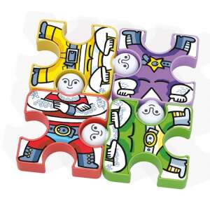 Set de jucărie de construcție Quercetti Acrobati, 16 piese, piese din plastic colorate în formă de acrobați, stivuibile și interschimbabile - Quercetti Jocuri de constructie - Lego