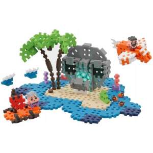 Marionex Mini Waffle Adventure építőkocka készlet, 148 darab, trópusi szigettel, pálmafával, barlanggal és karakterekkel - Marioinex