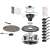 Unold Multi 4-in-1 48726 Grill and Fondue Set, disassembled view showing all components