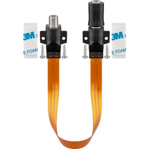 Goobay 71408 Type-F antenna hosszabbító kábel 0.2m - Narancs - Antenna kábel