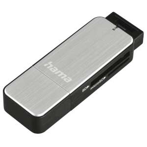 Hama 123900 USB 3.0 Külső kártyaolvasó - Fekete/Ezüst 70254706 - Külső kártyaolvasó