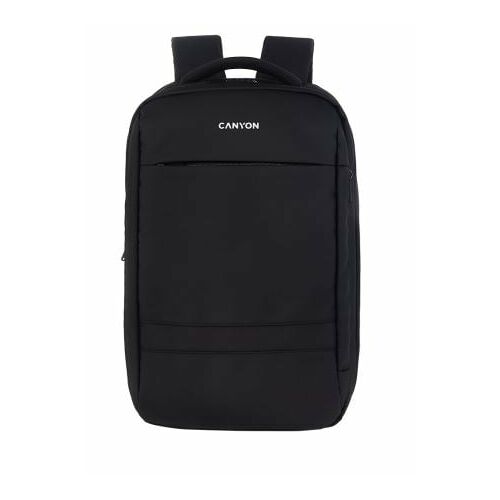 Canyon BPL-5 15.6 hüvelykes fekete laptop hátizsák, elölnézet